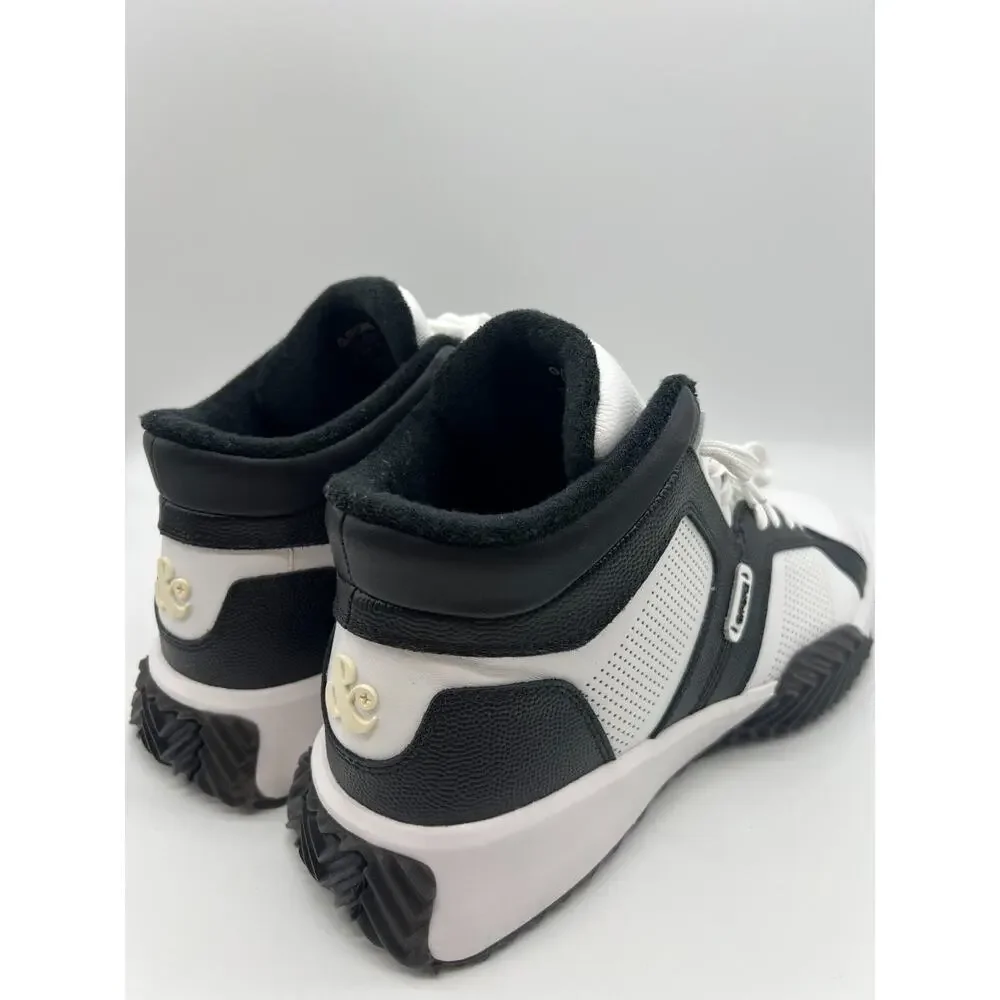 G/Fore G.112 Leather Mid-Top Street Shoe Black/White Men's Size 12 New